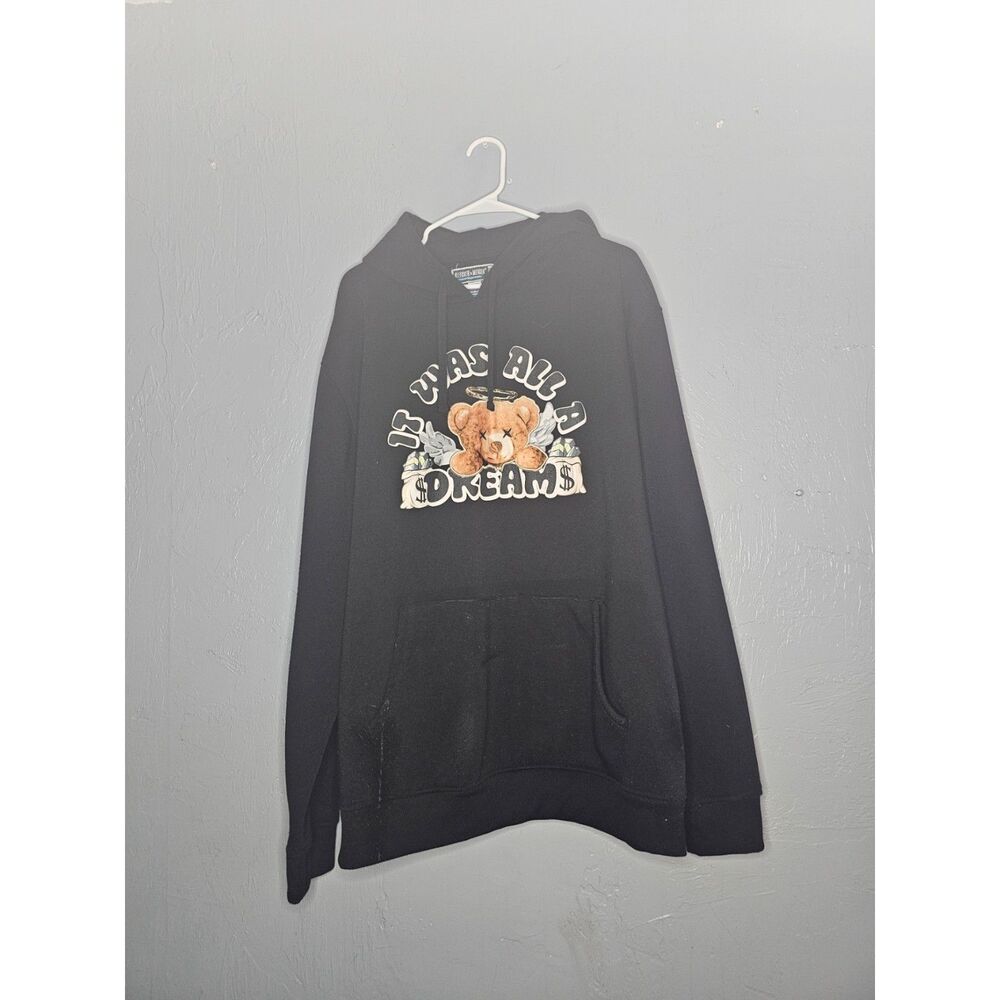Bleecker & Mercer Black Pullover Hoodie Sweatshirt Mens Size 3XL Streetwear